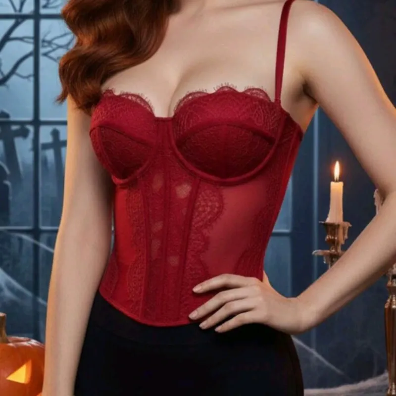 Corset rojo encaje