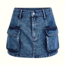 💙 Falda cargo de mezclilla — Azul