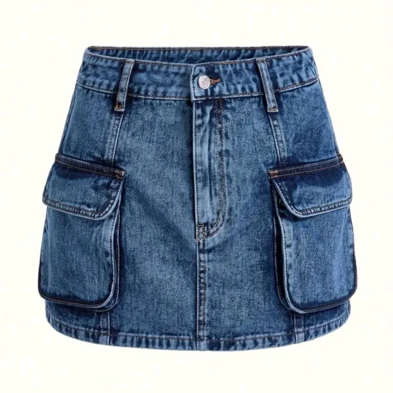 💙 Falda cargo de mezclilla — Azul