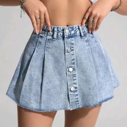 🩵 Falda de mezclilla — Azul Claro