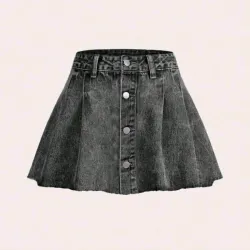 🩶 Falda de mezclilla — Gris