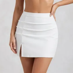 🤍 Falda de vinil — Blanco