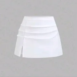 🤍 Falda de vinil — Blanco