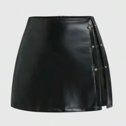 🖤 Falda de vinil — Negro