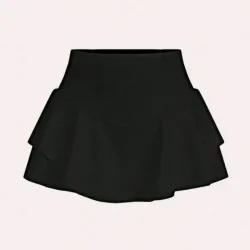 Falda short d vuelos negra