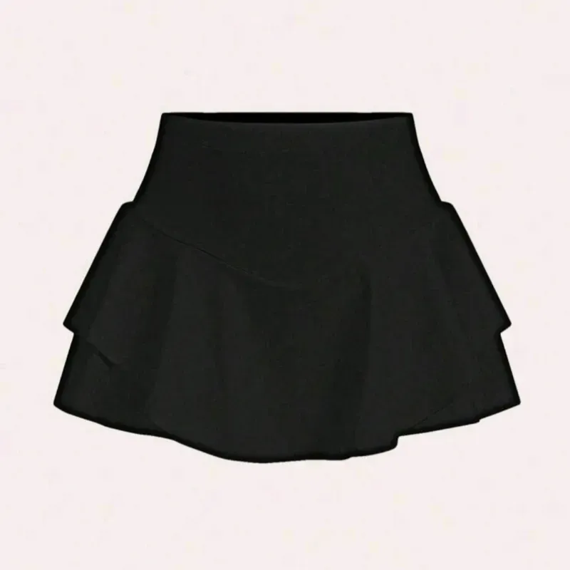 Falda short d vuelos negra