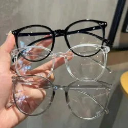 Gafas de lectura con cristales transparentes y montura redonda 