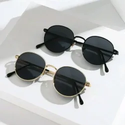 🖤 Gafas de metal onda retro 