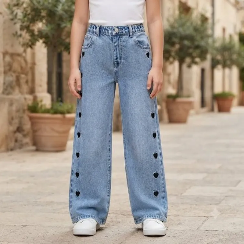 💙 Jean con decoraciones — Azul Claro