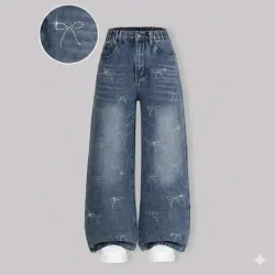 💙 Jean con decoraciones — Azul Oscuro