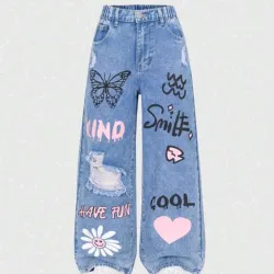 💙 Jean con dibujos — Azul