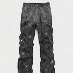 🖤 Jean de mezclilla con brillos — Negro