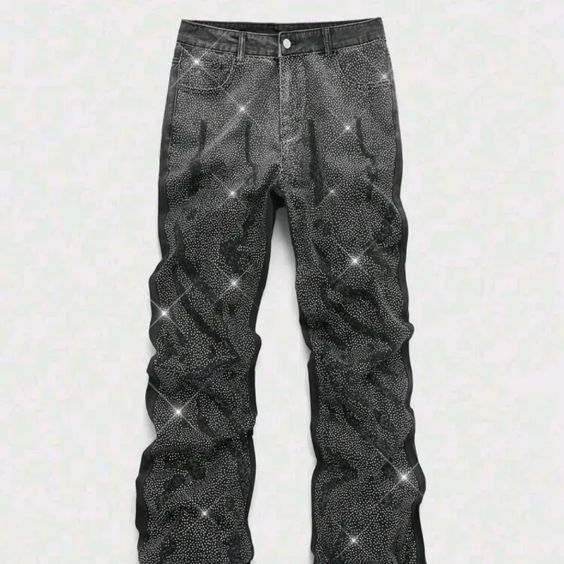 🖤 Jean de mezclilla con brillos — Negro