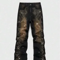 🖤 Jean de mezclilla con brillos — Negro 