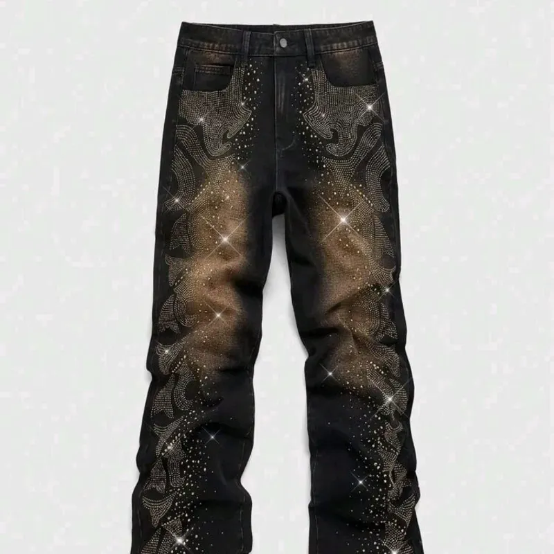 🖤 Jean de mezclilla con brillos — Negro 