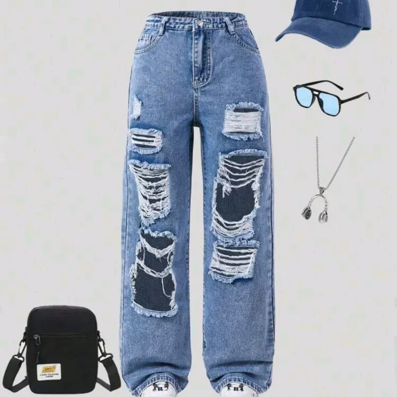 💙 Jean desgastado — Azul