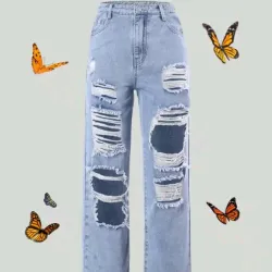 🩵 Jean desgastados — Azul Claro 