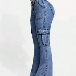 Jeans Campana con bolsillos