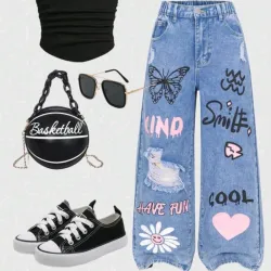 Jeans pierna ancha
