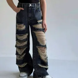 Jeans vaquero d pierna ancha 