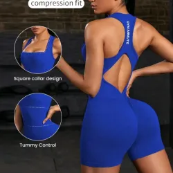Mono deportivo corto color azul real