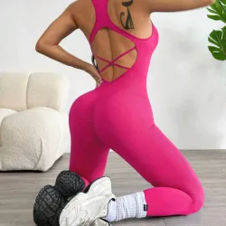 Mono deportivo largo rosa fucsia 