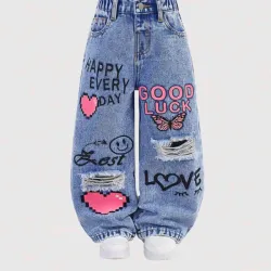 💙🩷Pantones vaqueros anchos