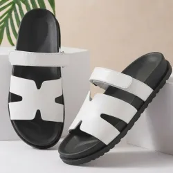 🤍 Sandalias Hermes — Blanco
