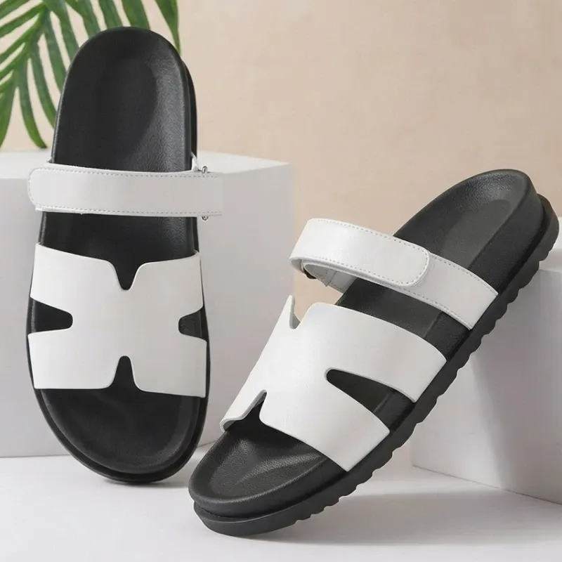 🤍 Sandalias Hermes — Blanco