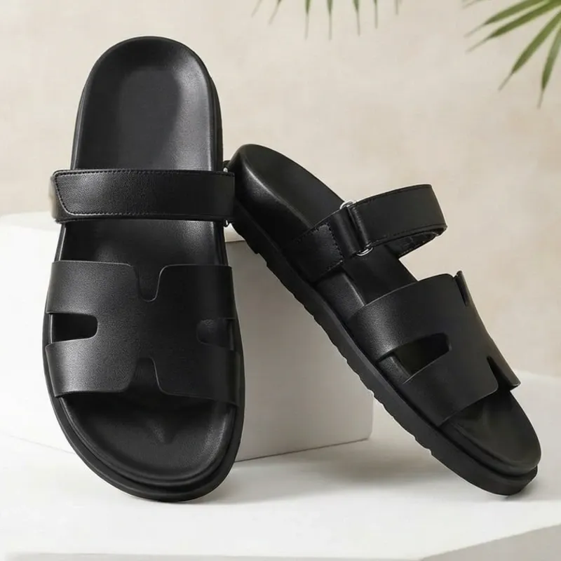 🖤 Sandalias Hermes — Negro