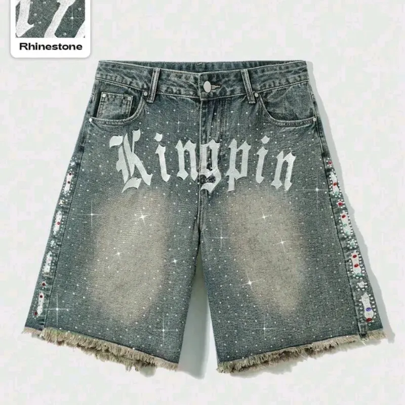 💙 Short de mezclilla con brillos — Azul