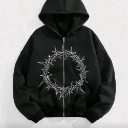 🖤 Sudadera con capicha y ziper — Negro