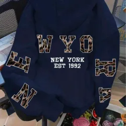 Sudadera con capucha azul