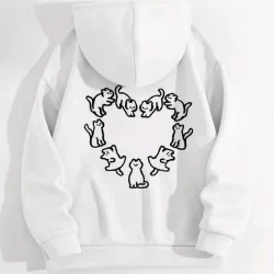 🤍 Sudadera con capucha — Blanco