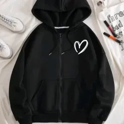 Sudadera con capucha y siper