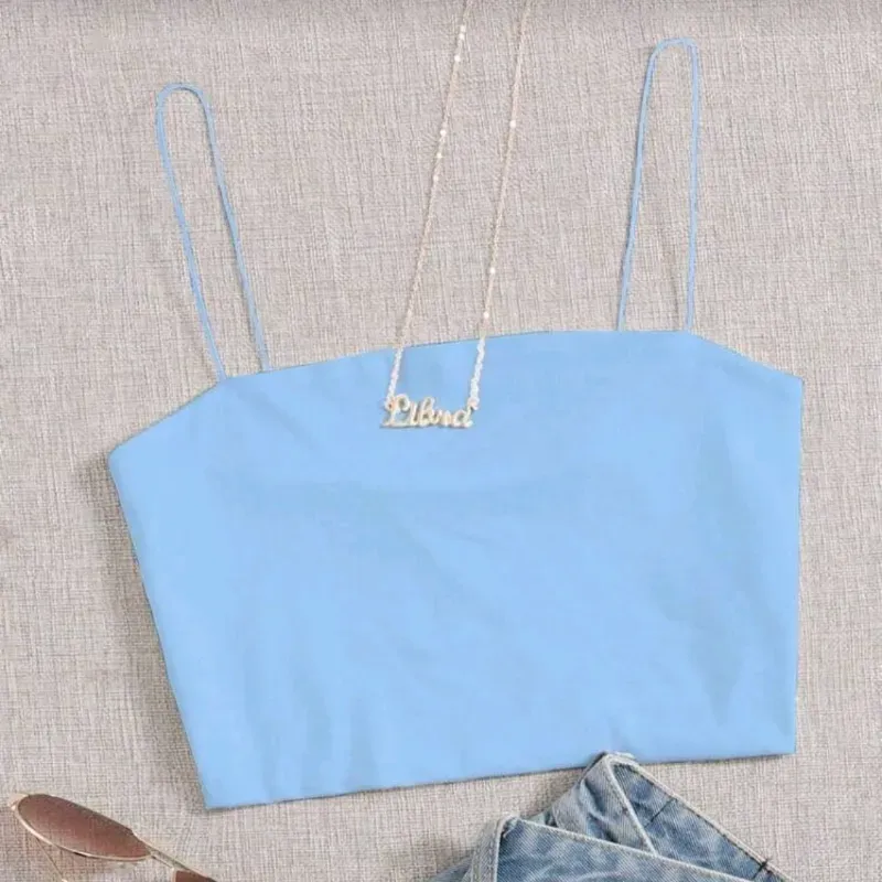 💙 Top corto de tirantes — Azul