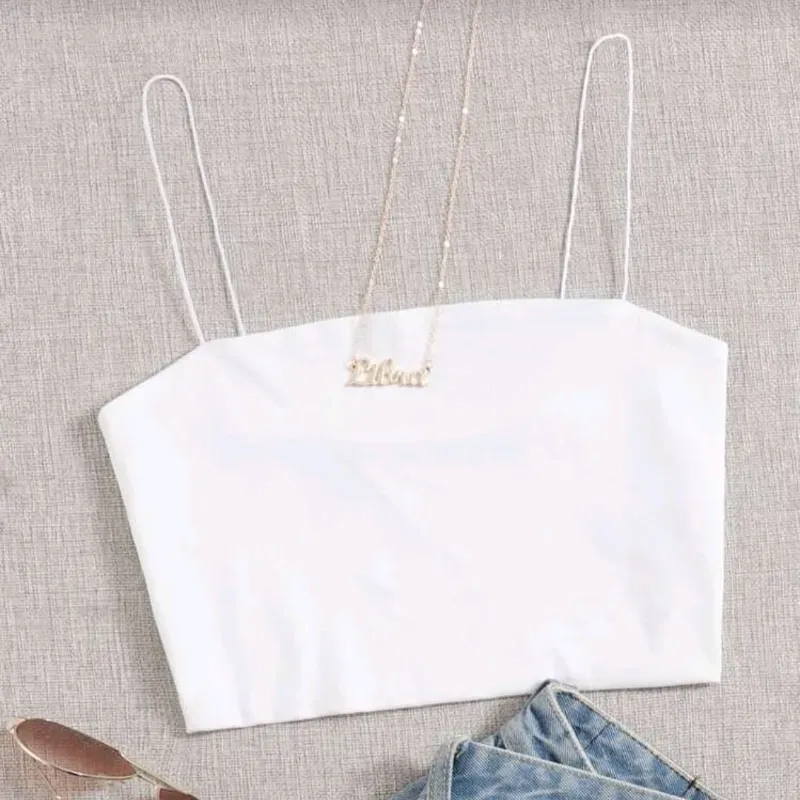 🤍 Top corto de tirantes — Blanco