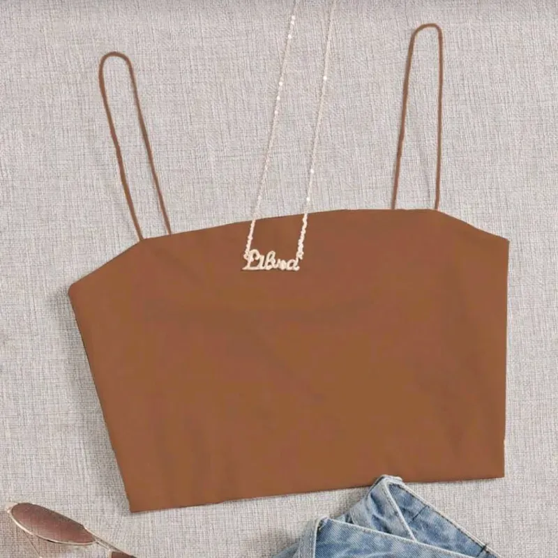 🤎 Top corto de tirantes — Marrón 