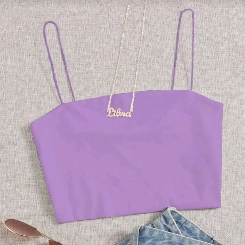 💜 Top corto de tirantes — Morado