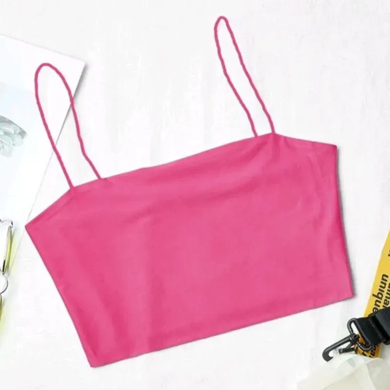 🩷 Top corto de tirantes — Rosado