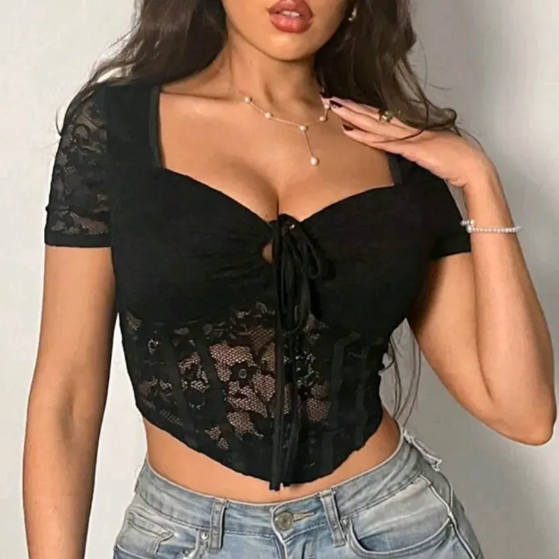 Top d encaje elegante