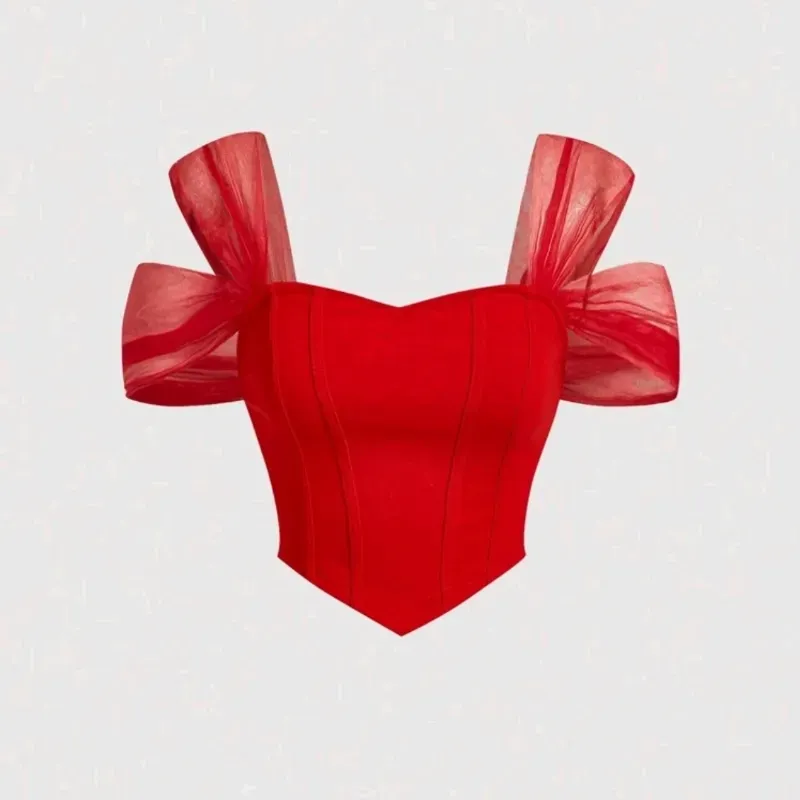 ❤️ Top estilo corsé — Rojo