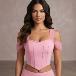 🩷 Top estilo corsé — Rosado