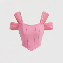 🩷 Top estilo corsé — Rosado