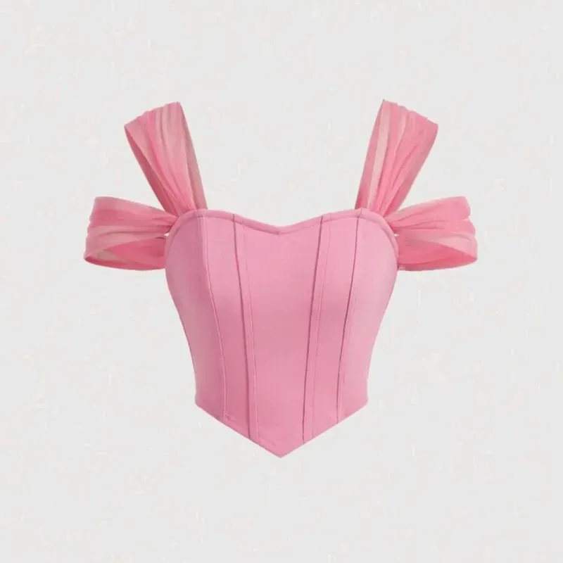🩷 Top estilo corsé — Rosado