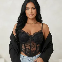 🖤 Top de encaje — Negro