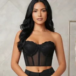 🖤 Top tubo de encaje — Negro