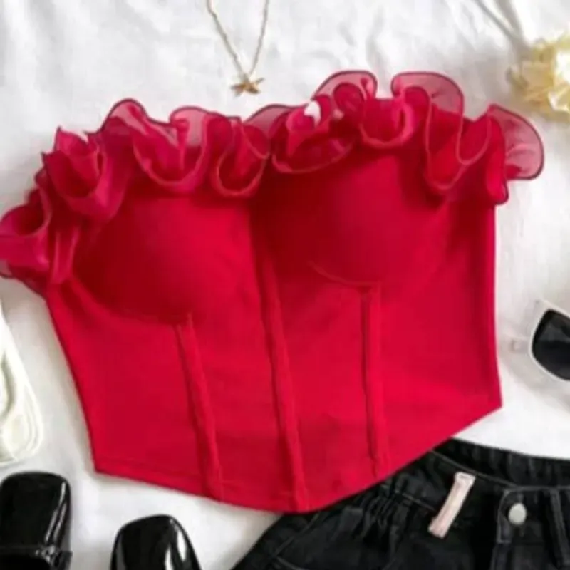 Top rojo de vuelo