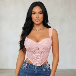 🩷 Top de encaje — Rosado