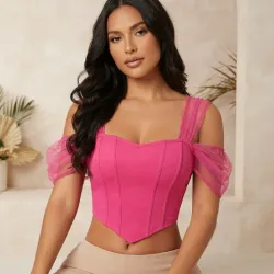 🩷 Top estilo corsé — Rosado